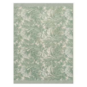 William Morris tulip wallpaper textile green Tablecloth