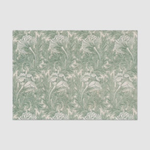 William Morris tulip wallpaper textile green Tissue Paper