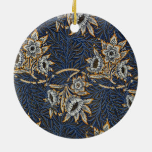 William Morris Tulip Willow Blue Pattern Ceramic Ornament