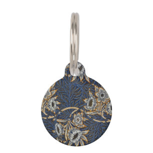 William Morris Tulip Willow Blue Pattern Pet Tag