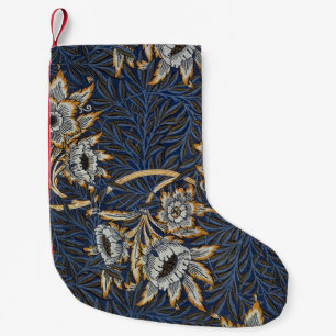 William Morris Tulip Willow Blue Pattern Small Christmas Stocking