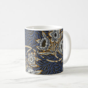 William Morris Tulip Willow Pattern Blue Floral Coffee Mug
