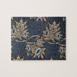 William Morris Tulip Willow Pattern Blue Floral Jigsaw Puzzle
