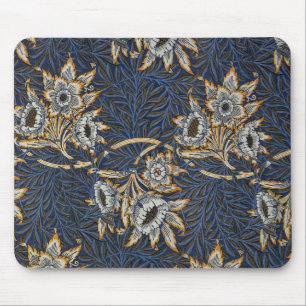 William Morris Tulip Willow Pattern Blue Floral Mouse Pad
