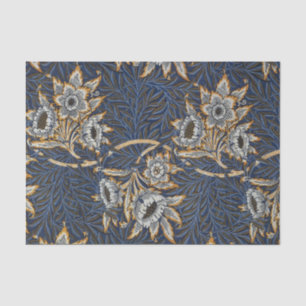 William Morris Tulip Willow Pattern Blue Floral Tissue Paper