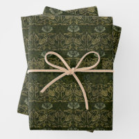 William Morris : Tulipe verte et papier Rose