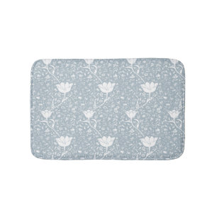 William Morris Tulips in White Pattern Bath Mat