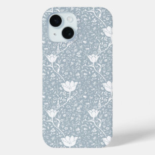 William Morris Tulips in White Pattern  iPhone 15 Case