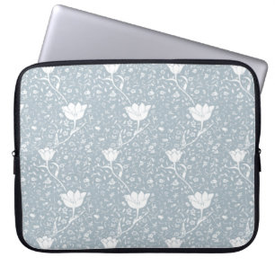William Morris Tulips in White Pattern Laptop Sleeve