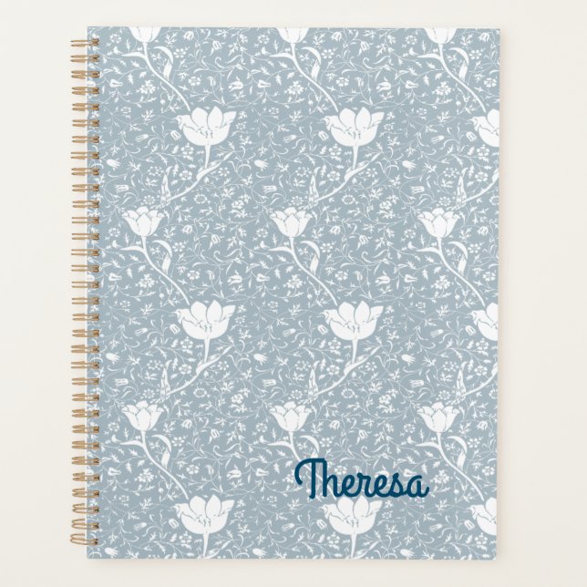 William Morris Tulips in White Pattern  Planner (Front)