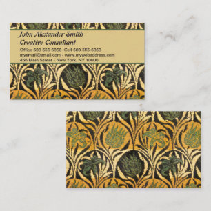 William Morris Tulips & Lilies Carpet Rug Classic  Business Card