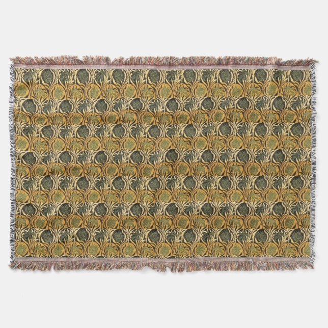 William Morris Tulips & Lilies Carpet Rug Classic  Throw Blanket (Front)