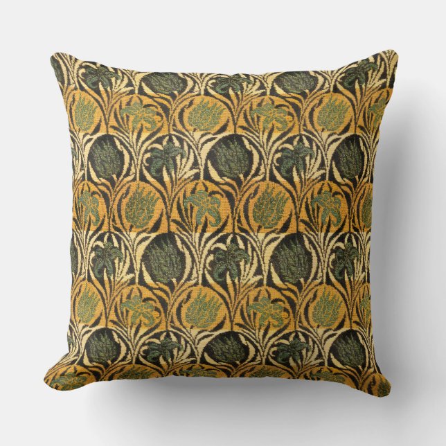 William Morris Tulips & Lilies Carpet Rug Classic  Throw Pillow (Front)