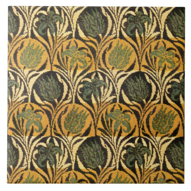 William Morris Tulips & Lilies Carpet Rug Classic  Tile (Front)