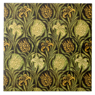 William Morris Tulips & Lilies Carpet Rug Classic  Tile