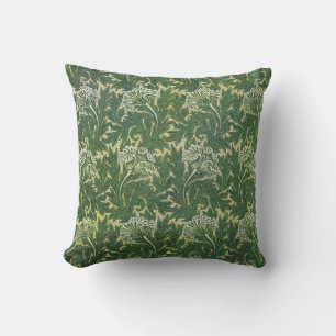 William Morris Tulips Throw Pillow