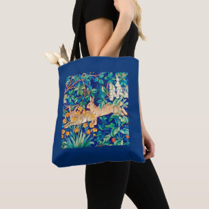 William Morris "Two Hares" Wild Rabbits Print Tote Bag
