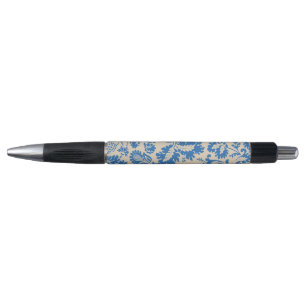 William Morris Venetian Blue Floral Tile Art Pen