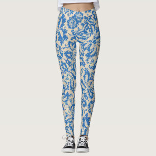 William Morris Venetian Flower Damask Brocade Leggings