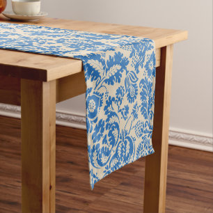 William Morris Venetian Flower Damask Brocade Short Table Runner