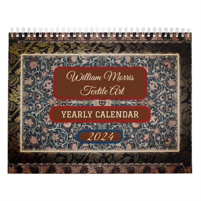  William Morris Victorian Art Floral Calendar (Cover)