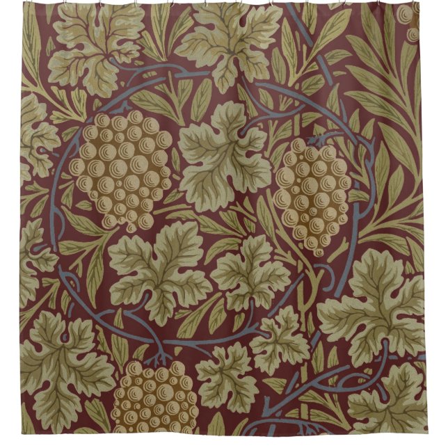 William Morris Vine Grape Red Green Art (Front)
