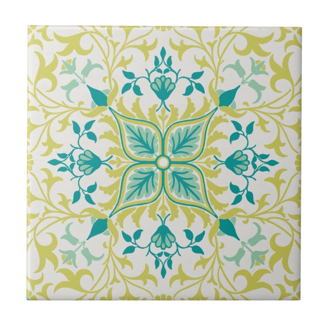 William Morris Vine Pattern Ceramic Tile (Front)