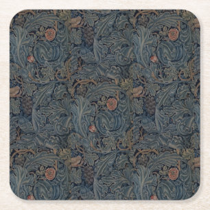 William Morris Vintage Acanthus and Vine Square Paper Coaster