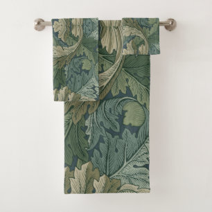 William Morris vintage Acanthus Floral Pattern Bath Towel Set