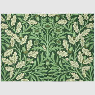 William Morris Vintage Acorn Oak Green Pattern Tissue Paper