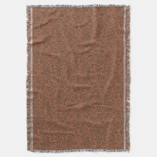 William Morris Vintage Acorn Pattern Throw Blanket