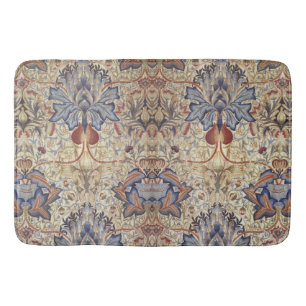 William Morris - Vintage Artichoke Flower Pattern Bath Mat