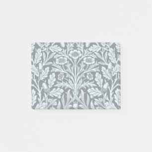William Morris Vintage Black White Oak Pattern Post-it Notes