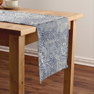 William Morris Vintage Blue Floral Pattern Long Table Runner