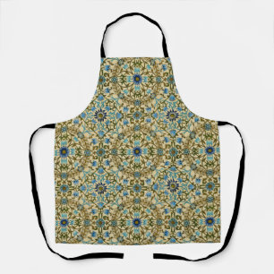 William Morris Vintage Blue Vine Seamless Pattern Apron