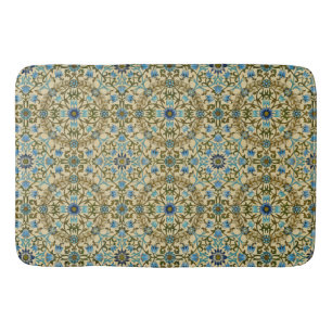 William Morris Vintage Blue Vine Seamless Pattern Bath Mat