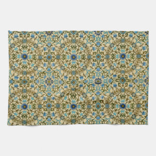 William Morris Vintage Blue Vine Seamless Pattern Kitchen Towel
