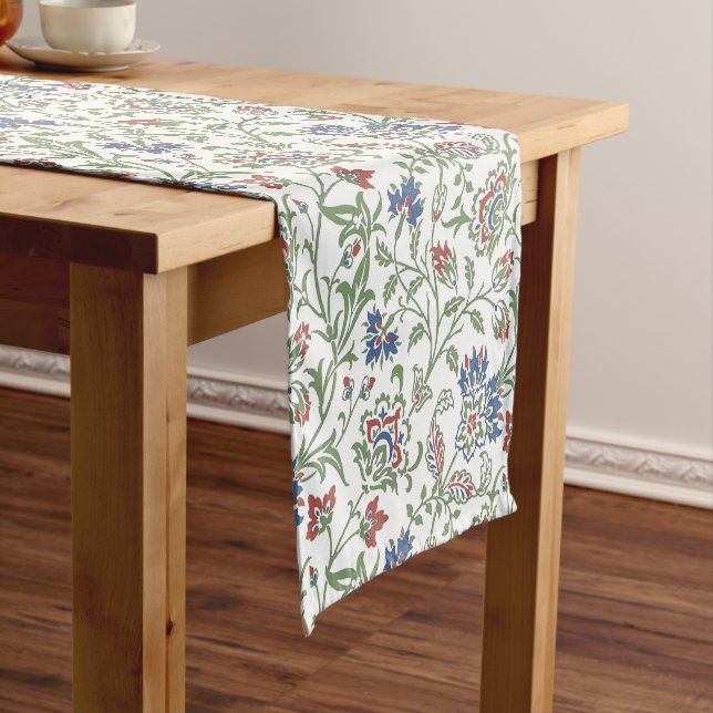 William Morris Vintage Brentwood Pattern Short Table Runner (In Situ)