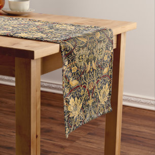 William Morris Vintage Bullerswood carpet Pattern Short Table Runner