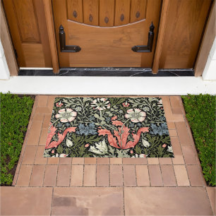 William Morris Vintage Compton Floral Pattern Doormat