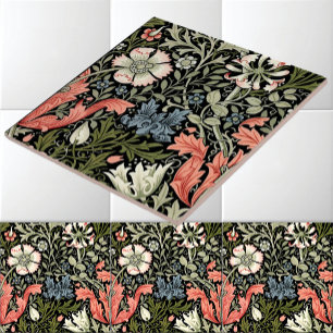 William Morris Vintage Compton Floral Pattern Tile