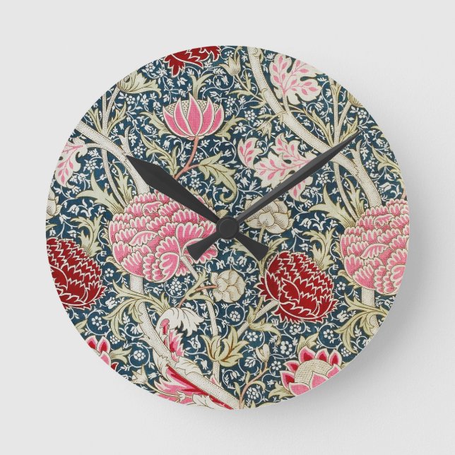William Morris Vintage Cray Pattern Wall Clock (Front)