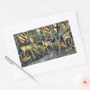 William Morris Vintage Deer & Shields Tapestry Art Sticker