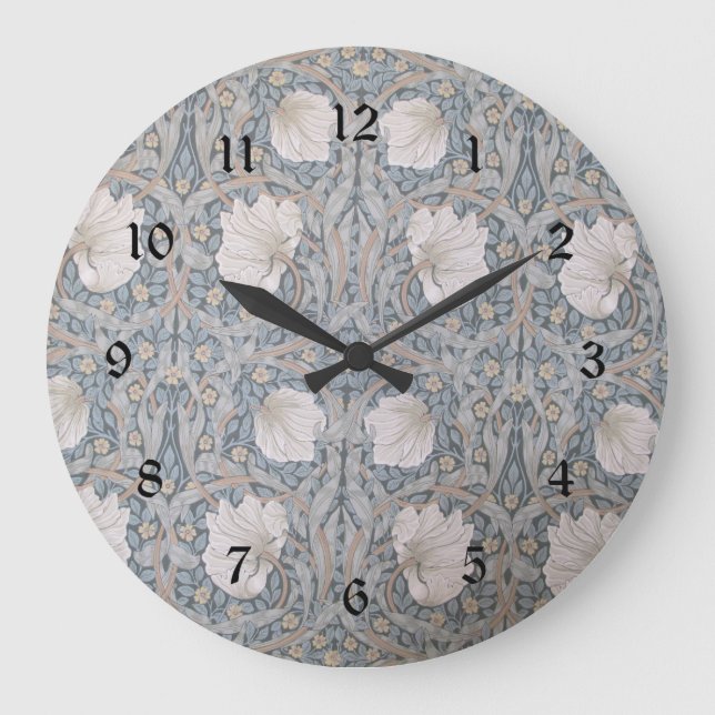 William Morris vintage design, Pimpernel Large Clock (Front)