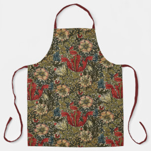 William Morris Vintage Elegant Floral Pattern  Apron