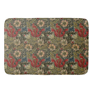 William Morris Vintage Elegant Floral Pattern Bath Mat