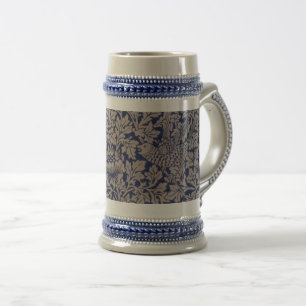 William Morris Vintage Floral Bird and Anemone Beer Stein