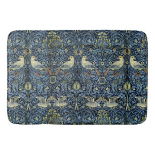 William Morris Vintage Floral Bird  Bath Mat