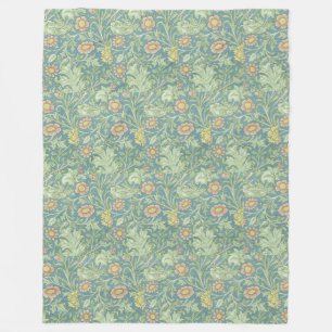 William Morris Vintage Floral Double Boughs Fleece Blanket