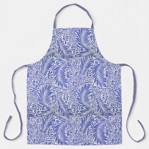 William Morris Vintage Floral Pattern Blue White   Apron